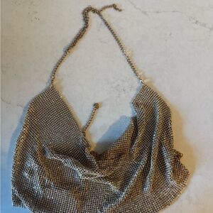 Top Chic Gold Chainmail Halter